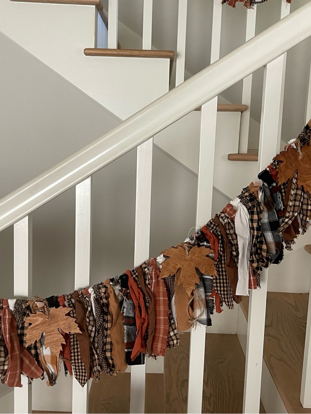 Fall Rag Tie Garland New! - Picture 2 of 3
